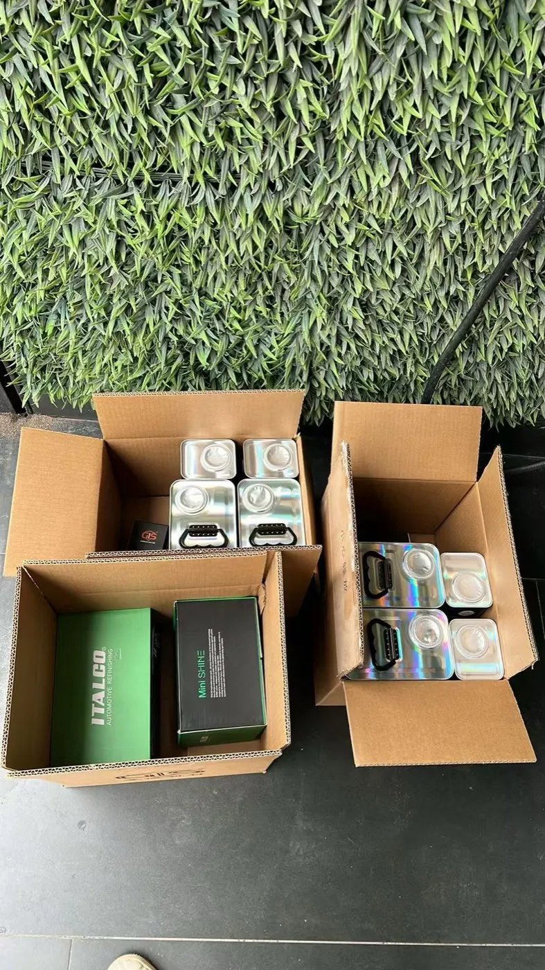 The sample set packed in cartons